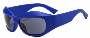 Солнцезащитные очки унисекс в спортивном стиле, темно-синяя пластиковая оправа + чехол