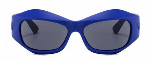 Солнцезащитные очки унисекс в спортивном стиле, темно-синяя пластиковая оправа + чехол