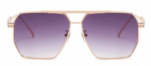 Солнцезащитные очки унисекс с градиентными линзами в металлической оправе + чехол