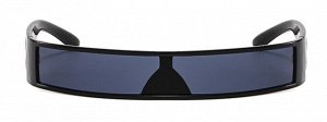 Солнцезащитные очки унисекс, узкие, черная пластиковая оправа + чехол