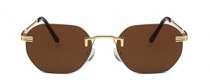 Солнцезащитные очки унисекс, авиаторы, цвет коричневый