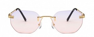 Солнцезащитные очки унисекс, авиаторы, цвет фиолетово-розовый