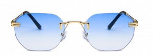 Солнцезащитные очки унисекс, авиаторы, цвет синий