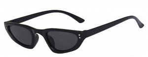 Солнцезащитные очки унисекс, узкие, черная оправа + чехол