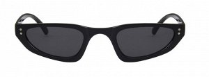 Солнцезащитные очки унисекс, узкие, черная оправа + чехол