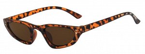 Солнцезащитные очки унисекс, узкие, леопардовая оправа + чехол