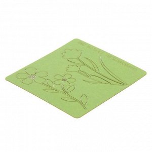 Чипборд бумажный "Цветочки" [5] зеленый по  2х5 см