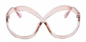 Большие женские круглые очки в прозрачной оправе + чехол