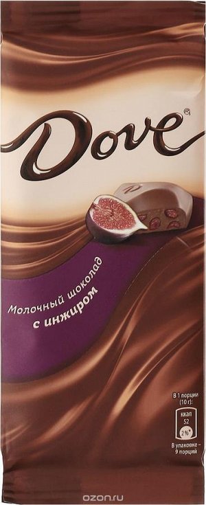 Dove молочный шоколад с инжиром, 90 г