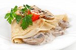 Блинчики с мясом и грибами