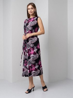 Платье жен.арт.1127-2,черно-фиолетовое