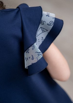 Платье школьное Алина, цвет т.синий