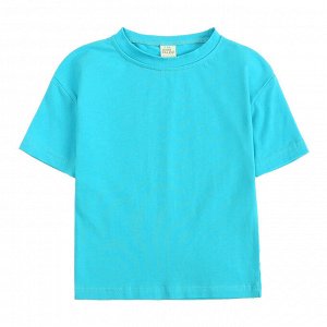 Костюм однотонный голубой  шорты и футболка