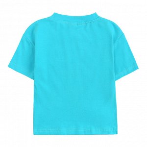 Костюм однотонный голубой  шорты и футболка