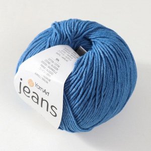 Пряжа "Jeans" 55% хлопок, 45% акрил 160м/50гр (17 синий)