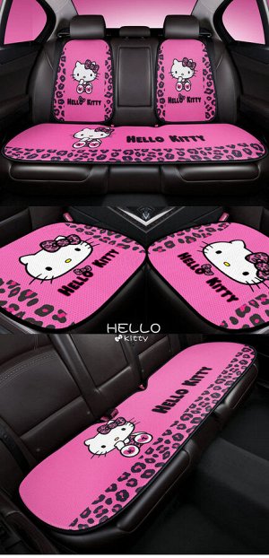 Подушка-чехол для заднего автомобильного сиденья, розовая, длинная, с Hello Kitty