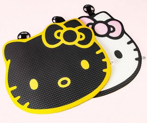 Подушка-чехол для переднего автомобильного сиденья, чёрная с золотом, в форме Hello Kitty