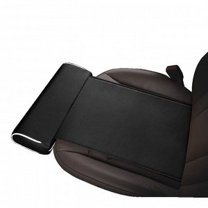 Кожаная накладка на переднее кресло автомобиля, чёрная, с поддержкой ног