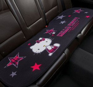 Подушка-чехол для заднего автомобильного сиденья, черная со звездами, длинная, с Hello Kitty