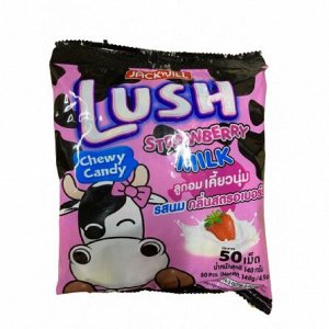 Конфеты "LUSH" со  вкусом  клубники  с  молоком (LUSH Strawberry milk), 140 гр.