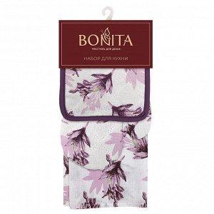 Набор кухонный Bonita, полотенце+рукавица+прихватка Лилия