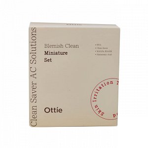 Ottie Набор миниатюр для проблемной кожи (пенка, тонер, крем)   Blemish Clean Miniature 3 Set