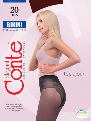 CON-Bikini 20 Колготки CONTE ажур трусики