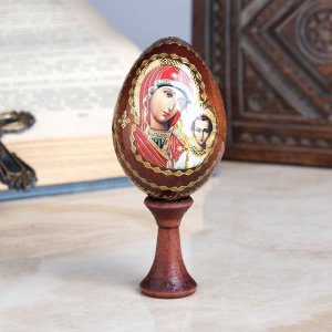 Яйцо сувенирное "Богоматерь Казанская", на подставке