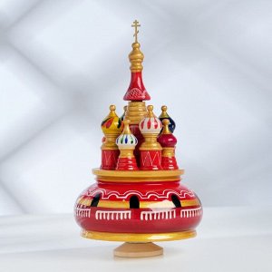 Сувенир музыкальный "Храм", Москва орнамент ручная роспись