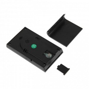 Метеостанция LTR-06, комнатная, гигрометр, будильник, 1*LR1140, чёрная