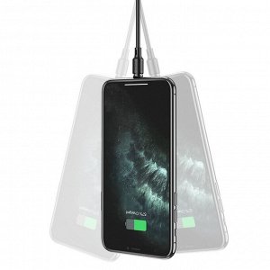 Кабель Hoco X52, Lightning - USB, магнитный разъем, только зарядка, 2.4 А, 1 м, чёрный