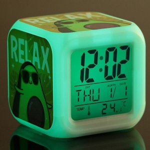 Электронные часы-будильник «Relax», с подсветкой