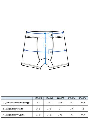 Трусы трикотажные для мальчиков - боксеры, 3 шт в комплекте