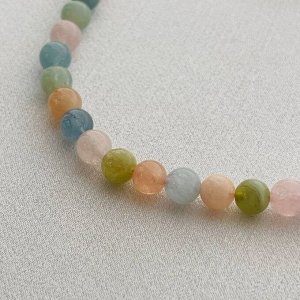 Бусы из Берилла, Аквамарина и Морганита