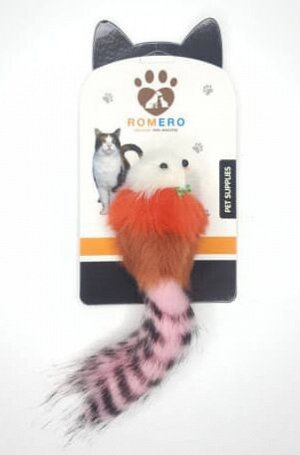Игрушка для кошки "Мышь с полосатым хвостом"
