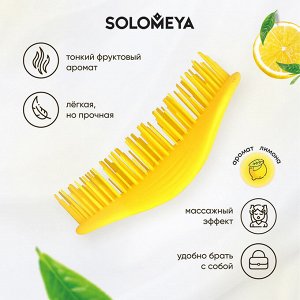 Арома-расческа для сухих и влажных волос с АРОМАТОМ ЛИМОНА МИНИ Solomeya Aroma Brush for Wet&Dry hair Lemon mini, 1 шт