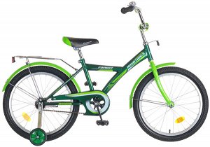 Велосипед NOVATRACK 20&quot;, YT FOREST, зеленый, тормоз нож., крылья цветн., багажник хром. #085346