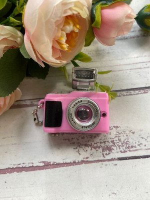 Кукольный фотоаппарат 4*4 см, розовый, 1 шт