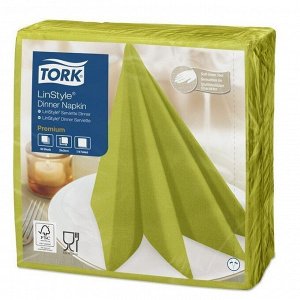 Tork, Салфетки 39*39 LinStyle фисташковые, 50 шт, 1/12, Торк