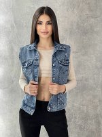 ЖИЛЕТКА ДЖИНСОВАЯ ЖЕНСКАЯ, код 50124661
