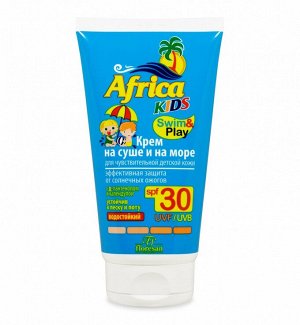 Floresan, Africa kids, Крем для защиты от солнца на суше и на море, для чувствительной кожи, SPF 30, Флоресан