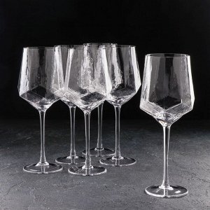 Набор бокалов стеклянных для вина Magistro «Дарио», 500 мл, 10?25 см, 6 шт, цвет прозрачный