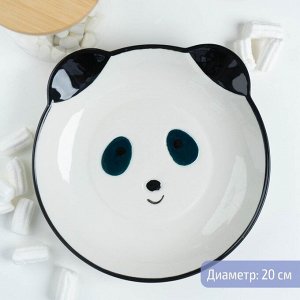 Тарелка керамическая «Панда», 550 мл, d=20 см