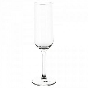 IKEA /  ХЕДЕРЛИГ Бокал для шампанского, прозрачное стекло 220 мл