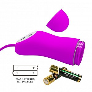 Вакуумный стимулятор на палец с вибро-яйцом «Suction & Vibro Bullet», цвет фуксия