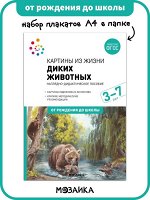 Наглядно-дидактическое пособие Картины из жизни диких животных для детей 3-7 лет