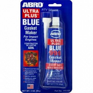 Герметик-прокладка ABRO OEM Blue 999 Gasket Maker, силиконовый, термостойкий, синий, туба 85г