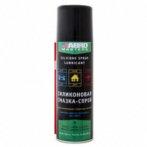 Смазка аэрозольная ABRO Masters Silicone Spray Lubricant многоцелевая, силиконовая, водостойкая, баллон 200мл