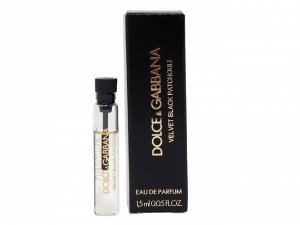 DOLCE&GABBANA VELVET COLLECTION BLACK PATCHOULI lady vial 1.5ml edp  парфюмерная вода женская