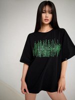 Футболка Bona Fashion: OVERSIZE T-shirt &quot;Matrix&quot; (one size)